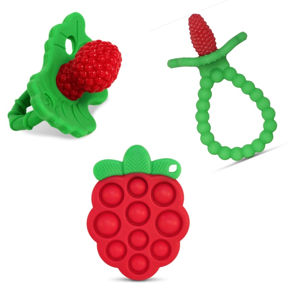 NWT Raz Baby Raz Berry Teether Gift Set